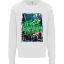 Life Is Better at 130 Bpm Dance Music DJ Kids Sweatshirt Jumper White