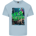 Life Is Better at 130 Bpm Dance Music DJ Mens Cotton T-Shirt Tee Top Light Blue