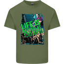 Life Is Better at 130 Bpm Dance Music DJ Mens Cotton T-Shirt Tee Top Military Green