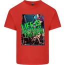 Life Is Better at 130 Bpm Dance Music DJ Mens Cotton T-Shirt Tee Top Red