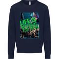 Life Is Better at 130 Bpm Dance Music DJ Mens Sweatshirt Jumper Navy Blue
