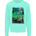 Life Is Better at 130 Bpm Dance Music DJ Mens Sweatshirt Jumper Peppermint