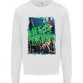 Life Is Better at 130 Bpm Dance Music DJ Mens Sweatshirt Jumper White