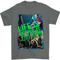 Life Is Better at 130 Bpm Dance Music DJ Mens T-Shirt Cotton Gildan Charcoal