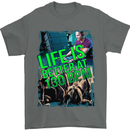 Life Is Better at 130 Bpm Dance Music DJ Mens T-Shirt Cotton Gildan Charcoal