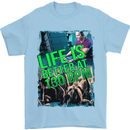 Life Is Better at 130 Bpm Dance Music DJ Mens T-Shirt Cotton Gildan Light Blue