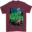 Life Is Better at 130 Bpm Dance Music DJ Mens T-Shirt Cotton Gildan Maroon