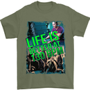 Life Is Better at 130 Bpm Dance Music DJ Mens T-Shirt Cotton Gildan Military Green