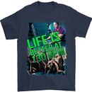 Life Is Better at 130 Bpm Dance Music DJ Mens T-Shirt Cotton Gildan Navy Blue