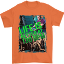 Life Is Better at 130 Bpm Dance Music DJ Mens T-Shirt Cotton Gildan Orange