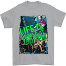 Life Is Better at 130 Bpm Dance Music DJ Mens T-Shirt Cotton Gildan Sports Grey