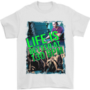 Life Is Better at 130 Bpm Dance Music DJ Mens T-Shirt Cotton Gildan White