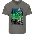 Life Is Better at 130 Bpm Dance Music DJ Mens V-Neck Cotton T-Shirt Charcoal