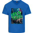 Life Is Better at 130 Bpm Dance Music DJ Mens V-Neck Cotton T-Shirt Royal Blue