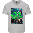 Life Is Better at 130 Bpm Dance Music DJ Mens V-Neck Cotton T-Shirt Sports Grey
