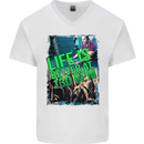 Life Is Better at 130 Bpm Dance Music DJ Mens V-Neck Cotton T-Shirt White