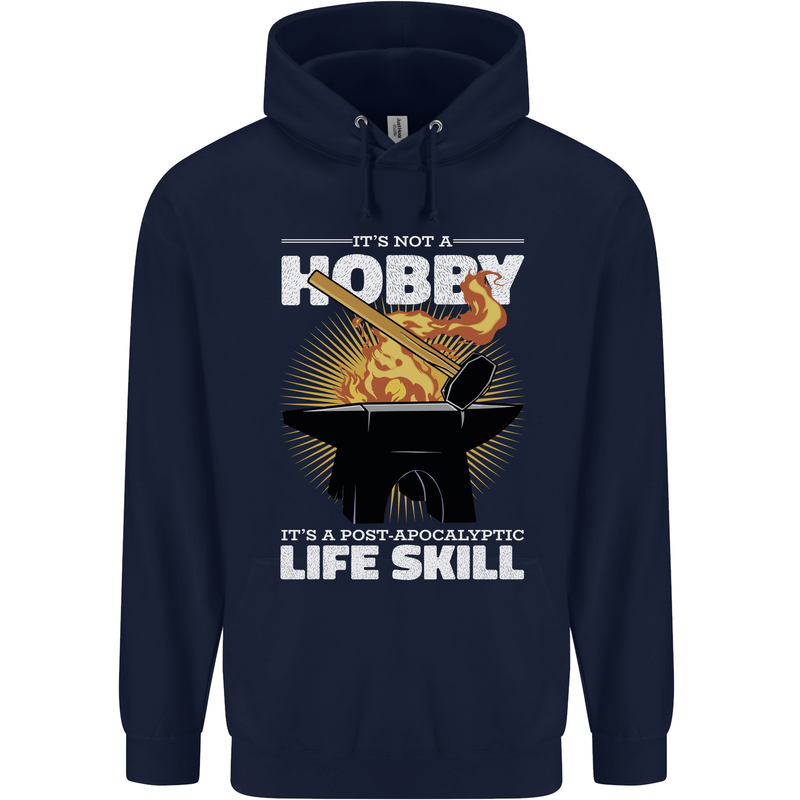Life Post Apocalyptic Skill Blacksmith Childrens Kids Hoodie Navy Blue