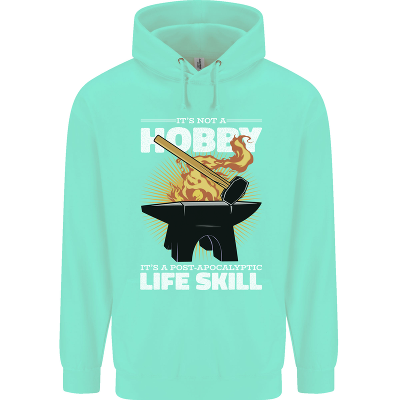 Life Post Apocalyptic Skill Blacksmith Childrens Kids Hoodie Peppermint
