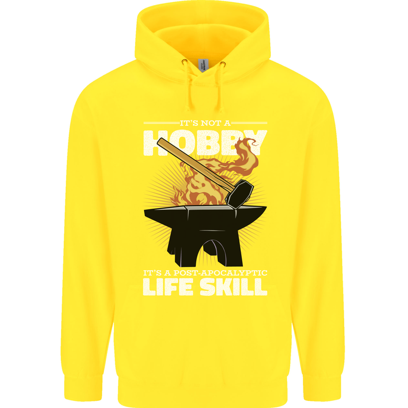 Life Post Apocalyptic Skill Blacksmith Childrens Kids Hoodie Yellow