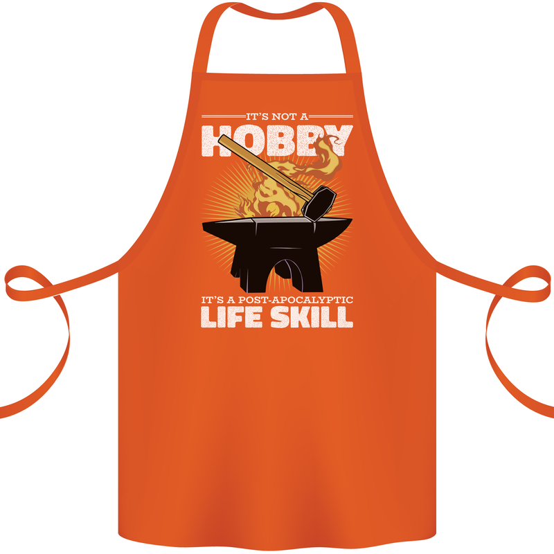 Life Post Apocalyptic Skill Blacksmith Cotton Apron 100% Organic Orange