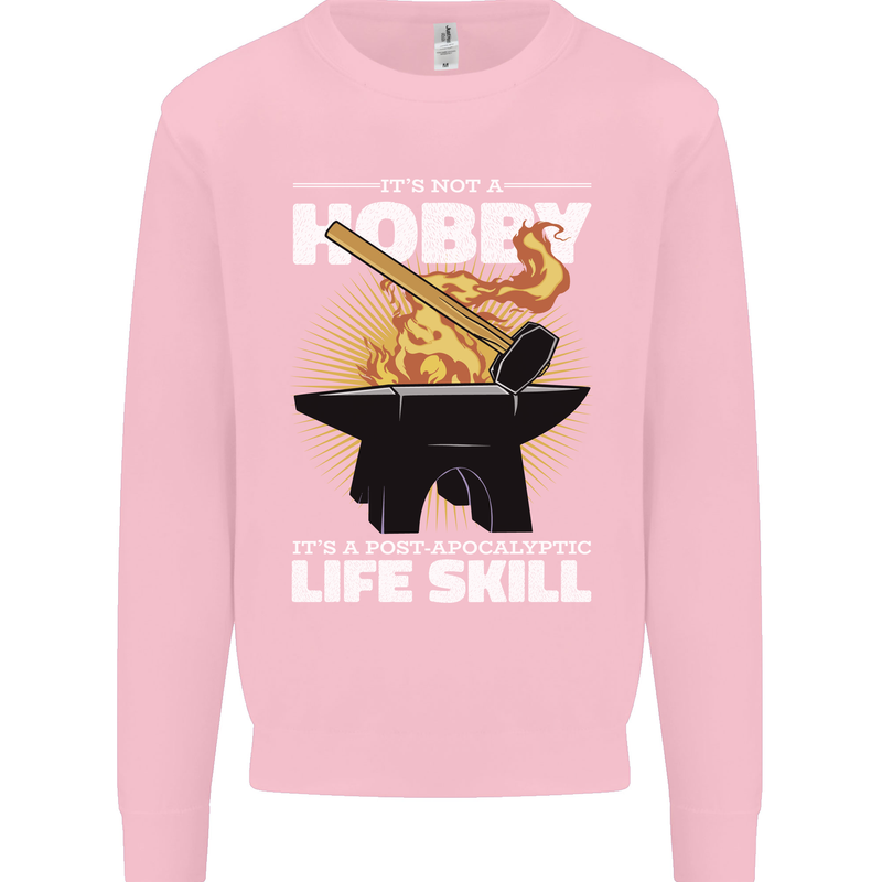 Life Post Apocalyptic Skill Blacksmith Kids Sweatshirt Jumper Light Pink