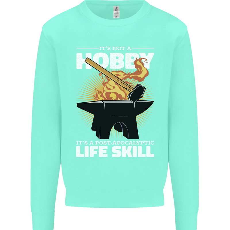Life Post Apocalyptic Skill Blacksmith Kids Sweatshirt Jumper Peppermint