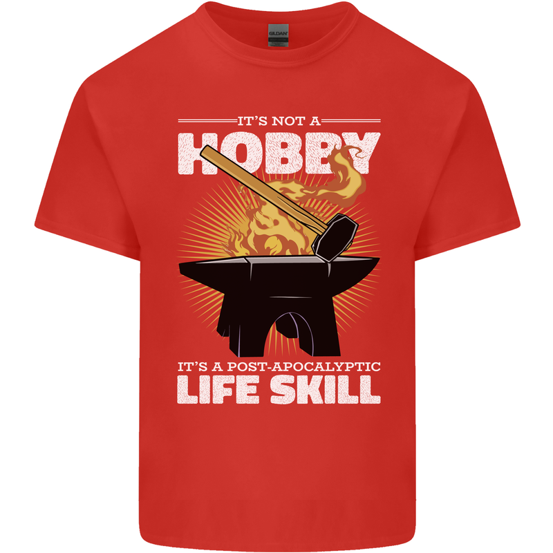 Life Post Apocalyptic Skill Blacksmith Kids T-Shirt Childrens Red