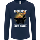 Life Post Apocalyptic Skill Blacksmith Mens Long Sleeve T-Shirt Navy Blue