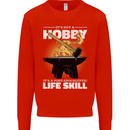 Life Post Apocalyptic Skill Blacksmith Mens Sweatshirt Jumper Bright Red