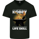 Life Post Apocalyptic Skill Blacksmith Mens V-Neck Cotton T-Shirt Black