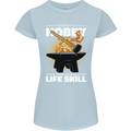 Life Post Apocalyptic Skill Blacksmith Womens Petite Cut T-Shirt Light Blue