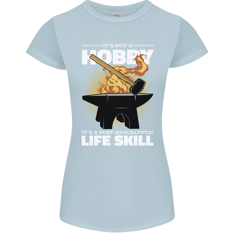 Life Post Apocalyptic Skill Blacksmith Womens Petite Cut T-Shirt Light Blue