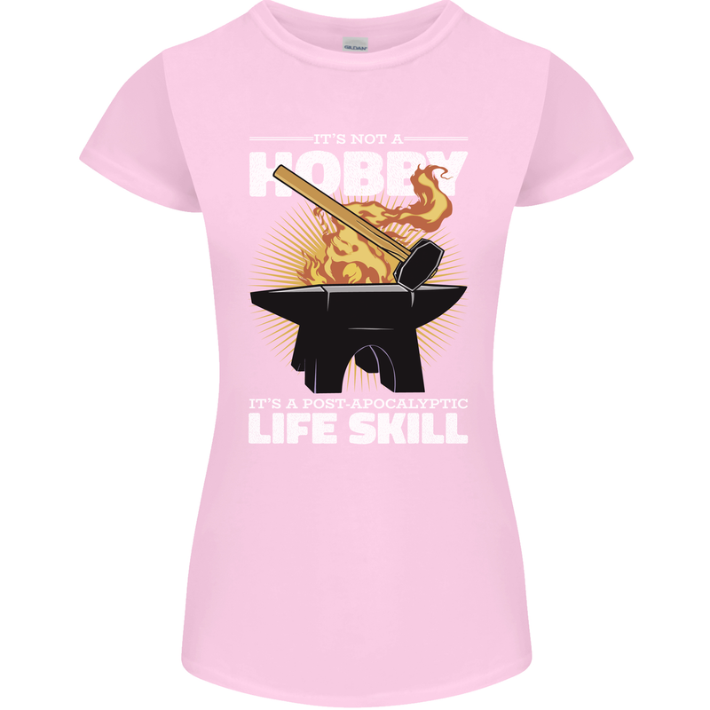 Life Post Apocalyptic Skill Blacksmith Womens Petite Cut T-Shirt Light Pink