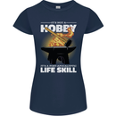 Life Post Apocalyptic Skill Blacksmith Womens Petite Cut T-Shirt Navy Blue