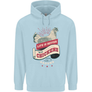 Life is Better With Chickens Around Farmer Childrens Kids Hoodie Light Blue