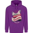 Life is Better With Chickens Around Farmer Childrens Kids Hoodie Purple