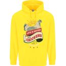 Life is Better With Chickens Around Farmer Childrens Kids Hoodie Yellow
