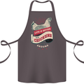 Life is Better With Chickens Around Farmer Cotton Apron 100% Organic Dark Grey