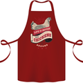 Life is Better With Chickens Around Farmer Cotton Apron 100% Organic Maroon