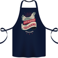 Life is Better With Chickens Around Farmer Cotton Apron 100% Organic Navy Blue