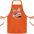 Life is Better With Chickens Around Farmer Cotton Apron 100% Organic Orange