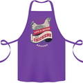 Life is Better With Chickens Around Farmer Cotton Apron 100% Organic Purple