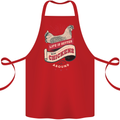 Life is Better With Chickens Around Farmer Cotton Apron 100% Organic Red