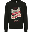 Life is Better With Chickens Around Farmer Kids Sweatshirt Jumper Black