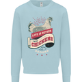 Life is Better With Chickens Around Farmer Kids Sweatshirt Jumper Light Blue