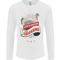 Life is Better With Chickens Around Farmer Mens Long Sleeve T-Shirt White