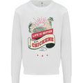 Life is Better With Chickens Around Farmer Mens Sweatshirt Jumper White