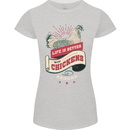 Life is Better With Chickens Around Farmer Womens Petite Cut T-Shirt Sports Grey