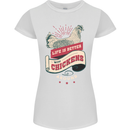 Life is Better With Chickens Around Farmer Womens Petite Cut T-Shirt White
