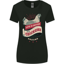 Life is Better With Chickens Around Farmer Womens Wider Cut T-Shirt Black